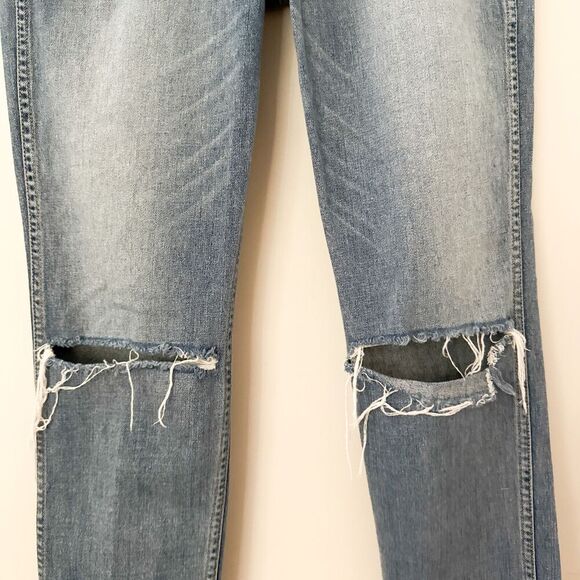 GRLFRND Revolve Naomi High Rise Jeans 29 Petite Cropped Destroyed Blogger Fave - Picture 4 of 12